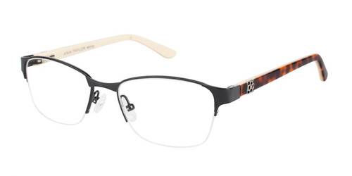 Black/Tortoise Ann Taylor ATP701 Petite Eyeglasses - Teenager.