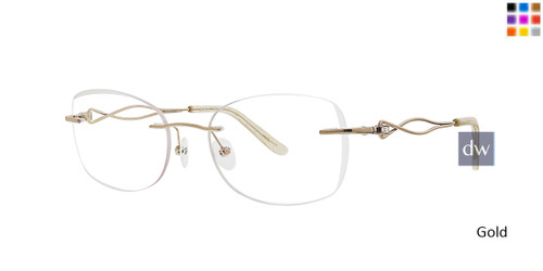 Gold Totally Rimless 260 Amante Eyeglasses.