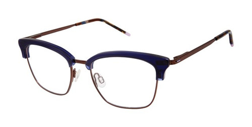 Navy/Brown - 70 - NAV Humphrey's 592044 Eyeglasses.