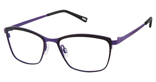 Black Purple Kliik Denmark K-662 Eyeglasses - Teenager