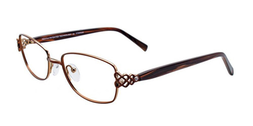 Satin Dark Brown/Gold Pentax PX909 Eyeglasses