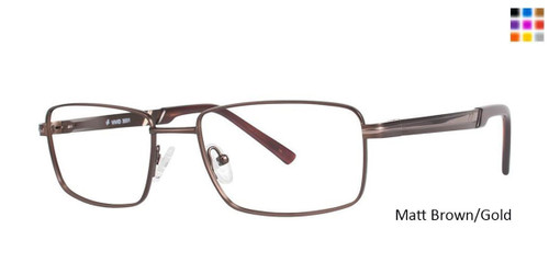 Matt Brown/Gold Vivid Collection Vivid 3001 Eyeglasses.