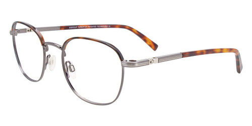 Shiny Demi Amber/Dark Grey Easy Clip EC517 Eyeglasses - Teenager - (Clip-On).