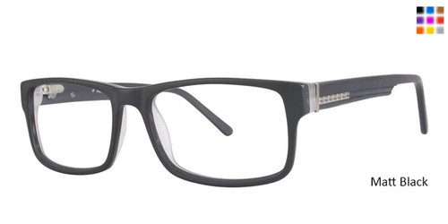 Matt Black Vivid Big And Tall 10 Eyeglasses.