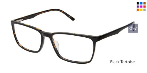 Black tortoise Superflex SF-581 Eyeglasses.