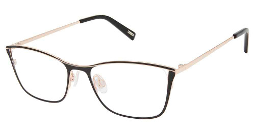 Black Rose Gold Kliik Denmark K-690 Eyeglasses - Teenager