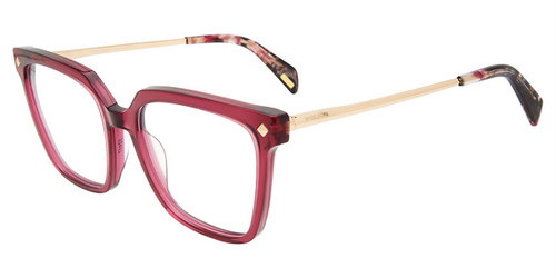 Burgundy (0V64) Police VPLD26 Eyeglasses.
