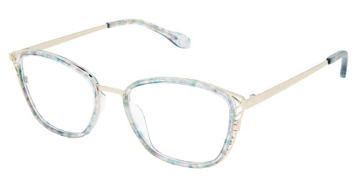 S404-TEAL-GOLD Fysh F-3692 Eyeglasses