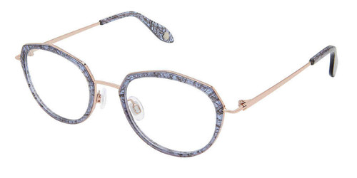 Navy Rose Gold  Fysh F-3681 Eyeglasses