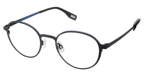 EVATIK E-9220 Eyeglasses BLACK BLUE