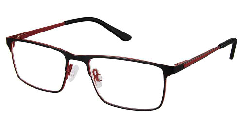 BLACK-RED SUPERFLEX-KIDS SFK-271 Eyeglasses