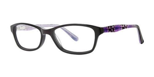 Black/Purple Snake K12 4101 Eyeglasses - Teenager