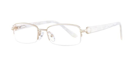 Gold/pearl Elan 3402 Eyeglasses.