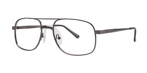 Brown Gunmetal Elan Barry Eyeglasses.