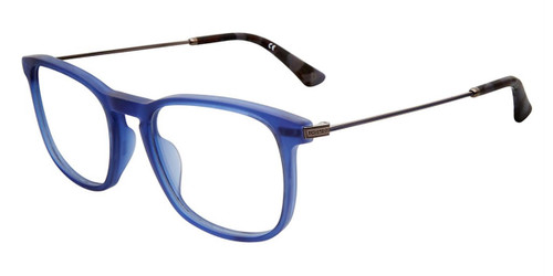 Matte Blue Police VPL562N Eyeglasses.