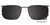 Satin Black/Blue Easy Clip EC476 Eyeglasses - (Clip-On).