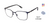 EVATIK E-9263 Eyeglasses NAVY CHROME