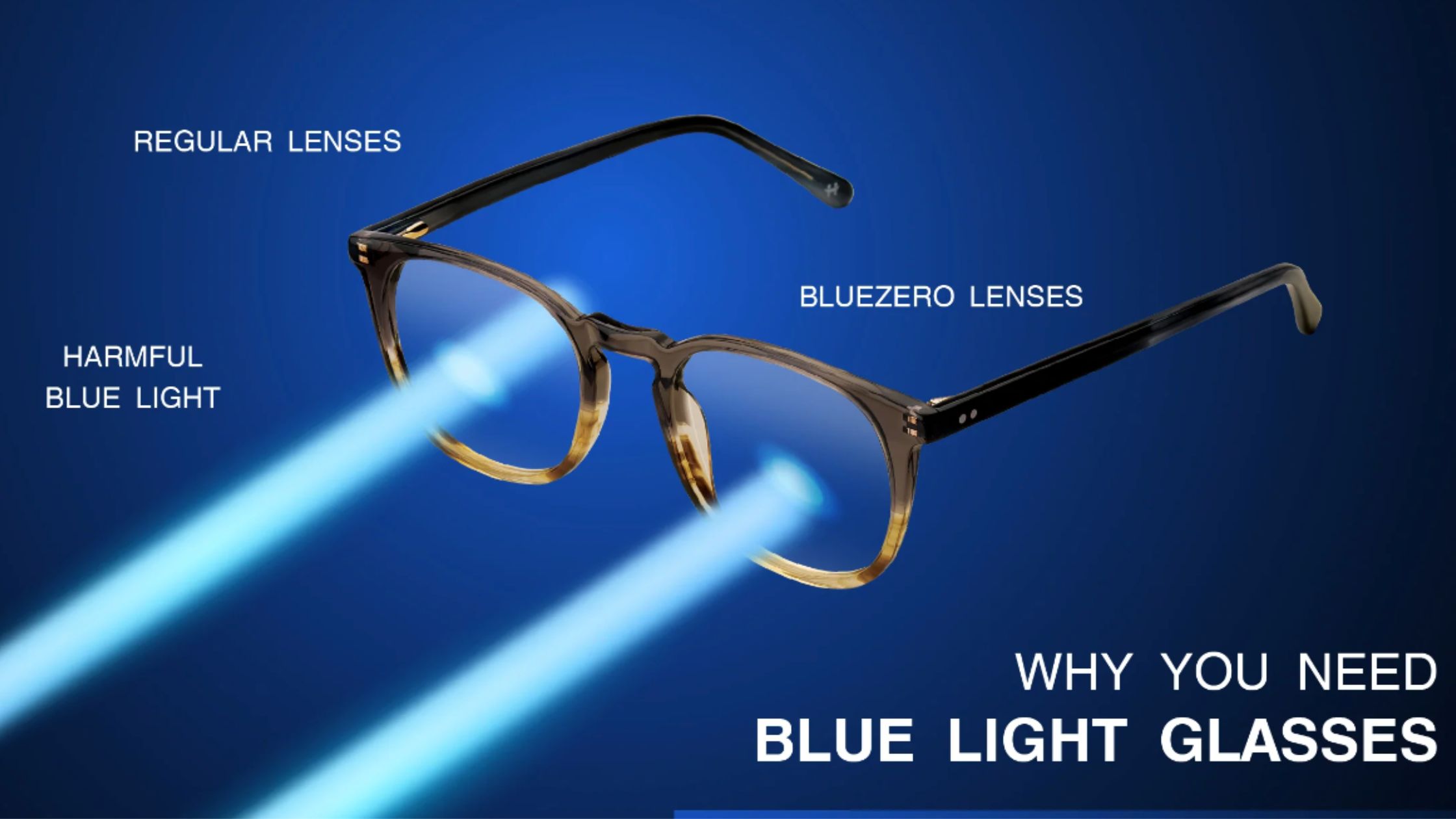 Bella XS Square Glasses | Black & Clear Blue Light