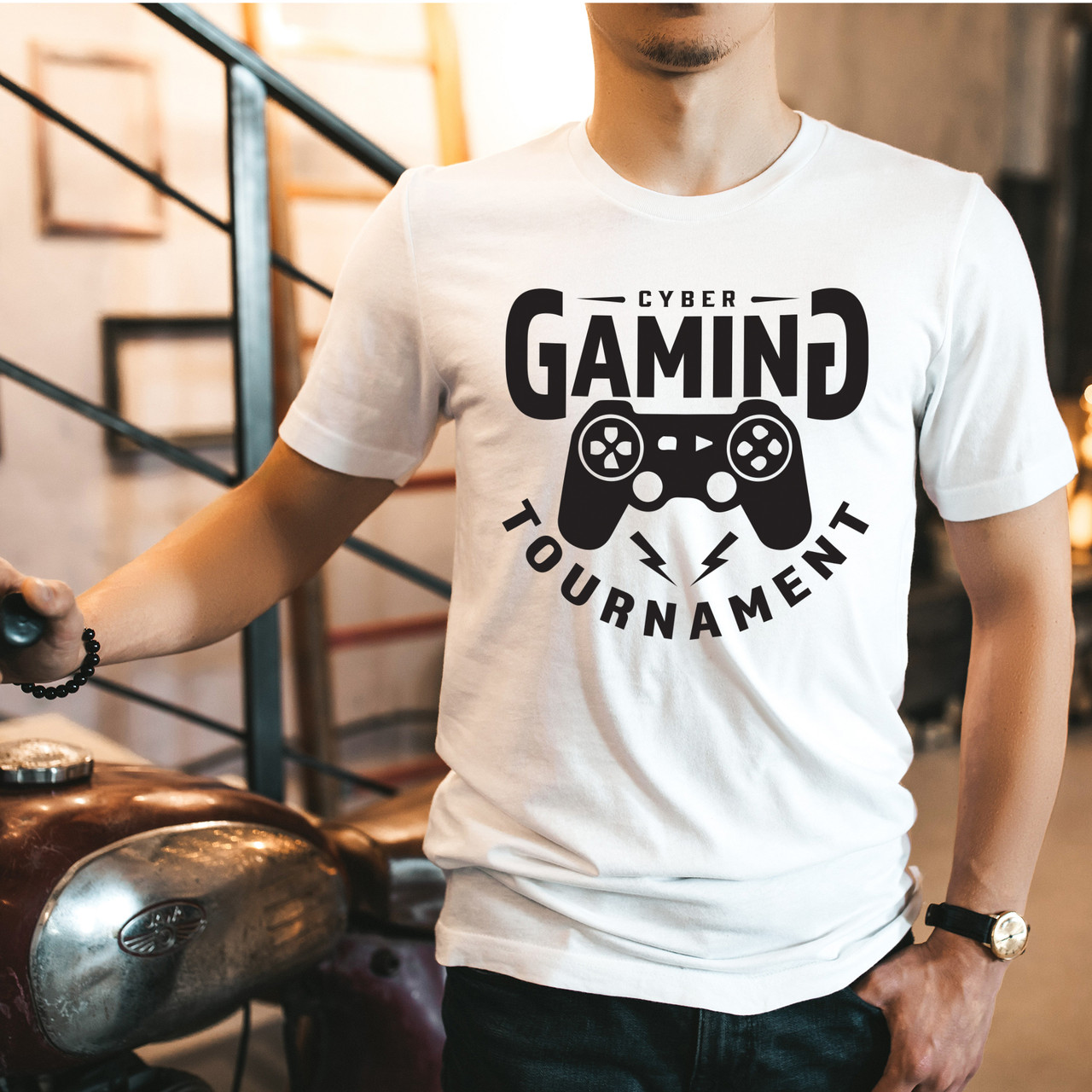 Cyber Gaming Tournament For Gamers Short Sleeve T-Shirt