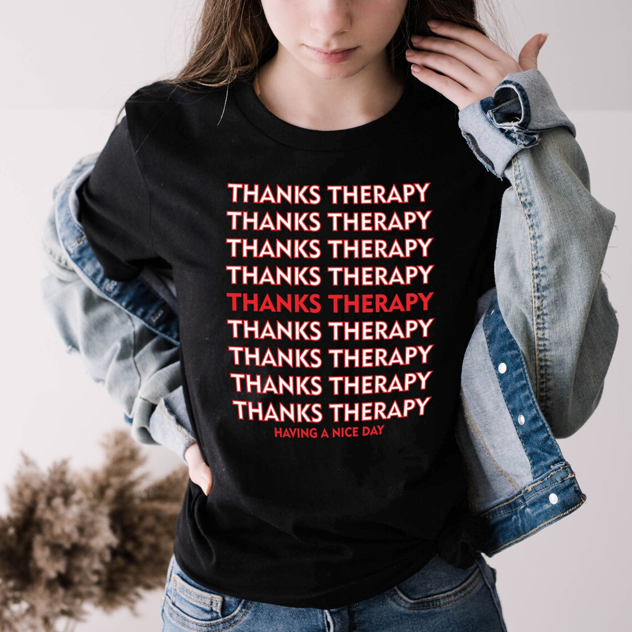 Thanks Therapy Mental Health Short Sleeve T-Shirt