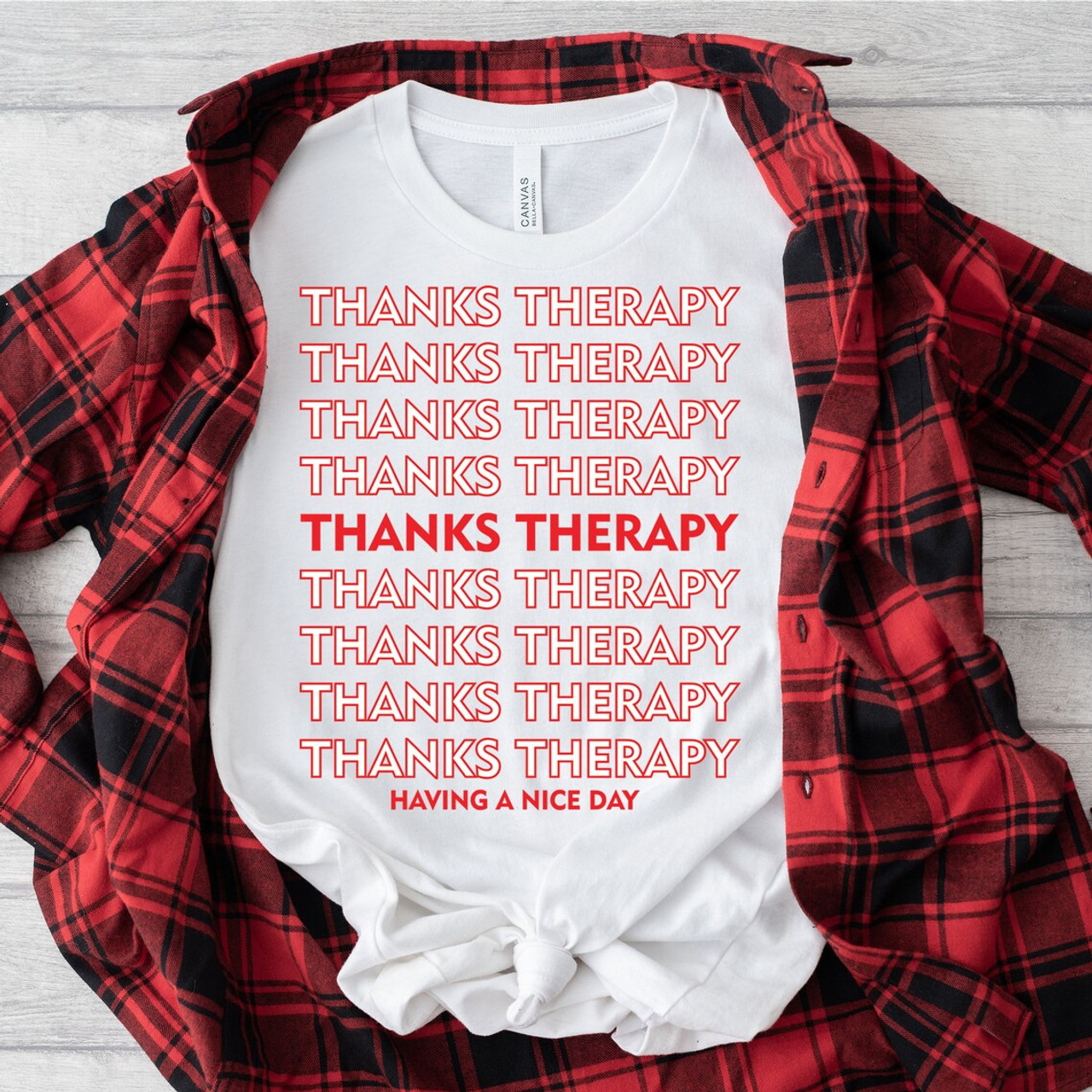 Thanks Therapy Mental Health Short Sleeve T-Shirt