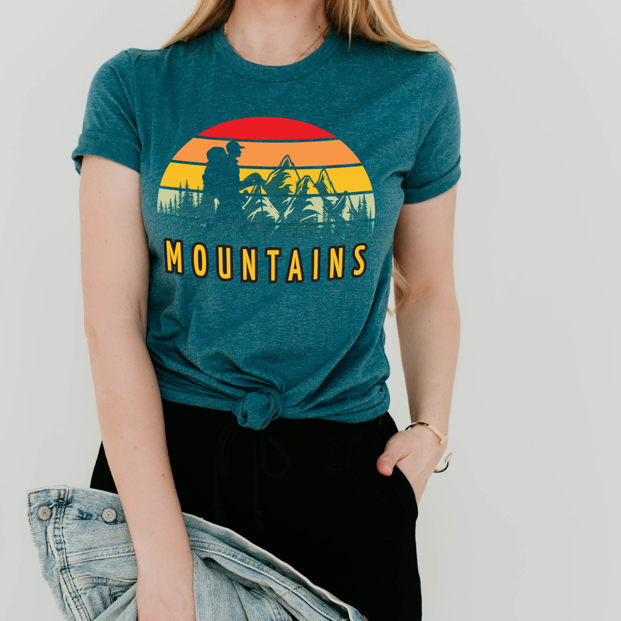 Mountains Hiking Camping  Climber Nature Lover Short Sleeve T-Shirt