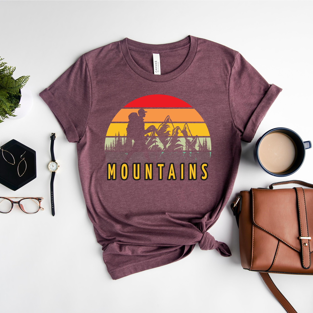 Mountains Hiking Camping  Climber Nature Lover Short Sleeve T-Shirt