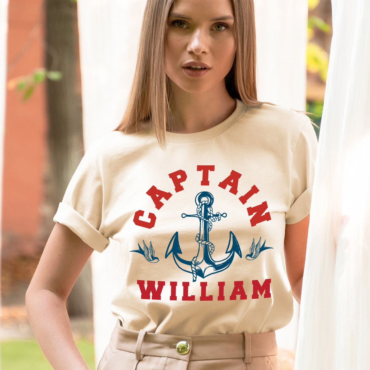 Captaın William Vacation Boating Short Sleeve T-Shirt