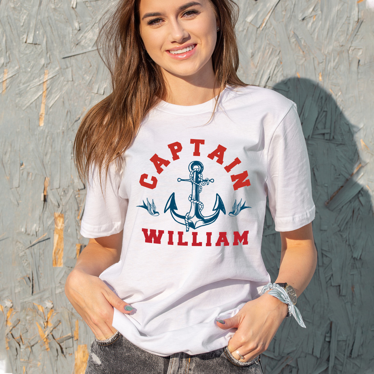 Captaın William Vacation Boating Short Sleeve T-Shirt