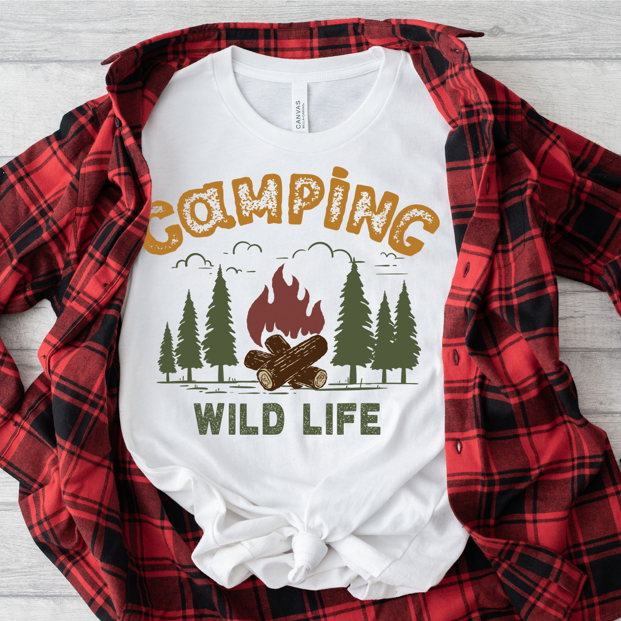 Wild Life Shirt Nature Camping Shirt Short Sleeve T-Shirt