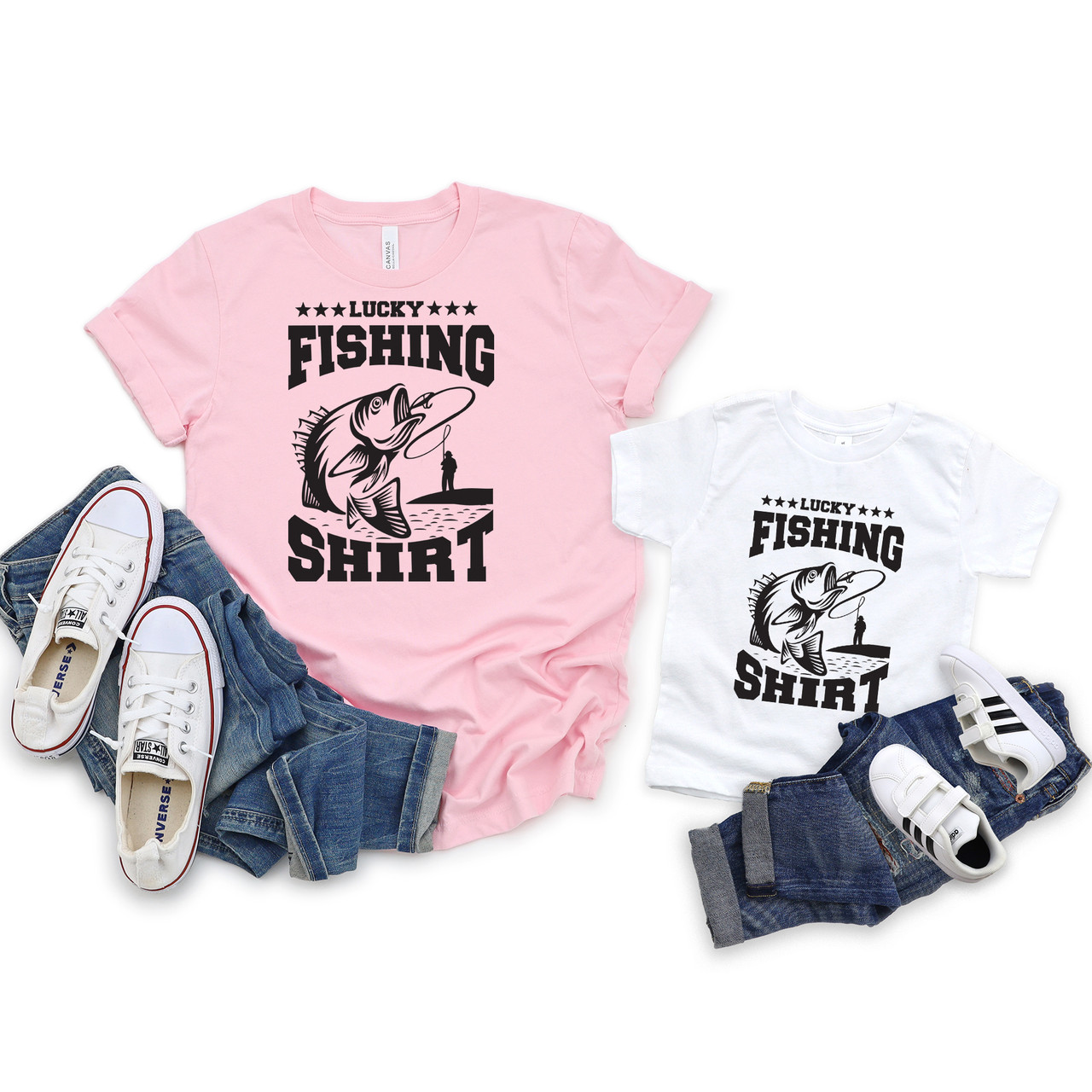 Lucky Fishing Fisherman  Short Sleeve T-Shirt