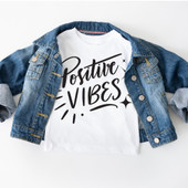 Positive Vibes Positive Life Motivational Short Sleeve T-Shirt