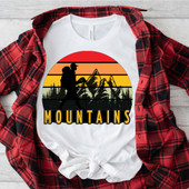 Mountains Hiking Camping  Climber Nature Lover Short Sleeve T-Shirt