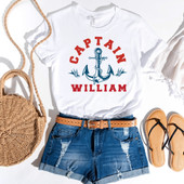 Captaın William Vacation Boating Short Sleeve T-Shirt