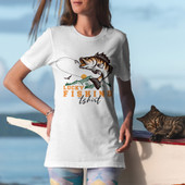 Lucky Fishing Lover Catching Fish Short Sleeve T-Shirt