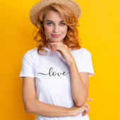 Love Graphic Valentine's Day Short Sleeve T-Shirt