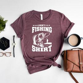 Lucky Fishing Fisherman  Short Sleeve T-Shirt Lucky Fishing Fisherman  Short Sleeve T-Shirt