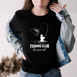 Fishing Club Sportfishing Funny Fishing Short Sleeve T-Shirt Fishing Club Sportfishing Funny Fishing Short Sleeve T-Shirt