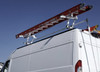 LadderProducts.com | Prime Design NextGen ErgoRacks CR3-GM-68-M - Chevy Express & GMC Savana Single Side Drop-Down and Single Clamp-Down Ladder Rack With Middle Crossbar