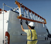 LadderProducts.com | Prime Design NextGen ErgoRack Single Drop-Down Ladder Rack for Mercedes Sprinter