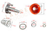 LadderProducts.com | Little Giant Hinge Lock Replacement Kit 31005 (Orange Palm Button) with Spring Dimensions