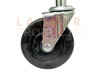 LadderProducts.com | 3" x 1" Soft Rubber Caster Wheel with 5/16" Threaded Stem Q833021SR
