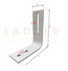 LadderProducts.com | Adrian Steel White Rear L Post Bracket 34766-W