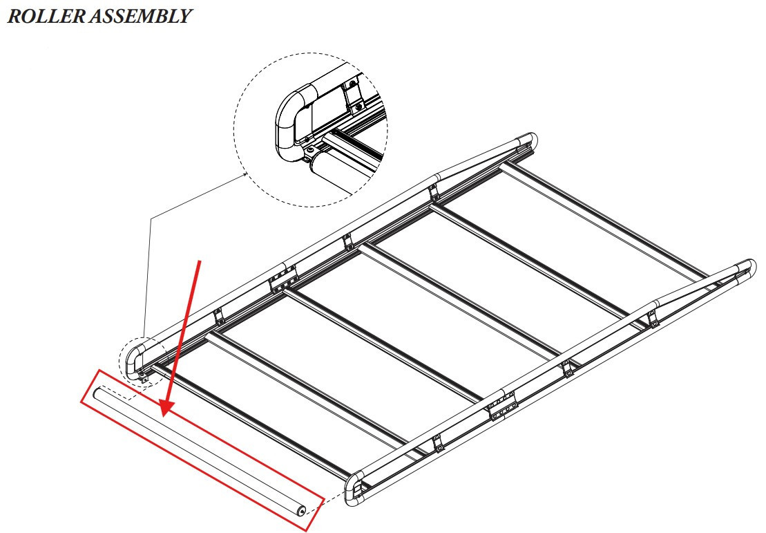 LadderProducts.com | Prime Design Roller Tube Assembly 49.75 in Tube for AluRacks ROL-7009-BLK