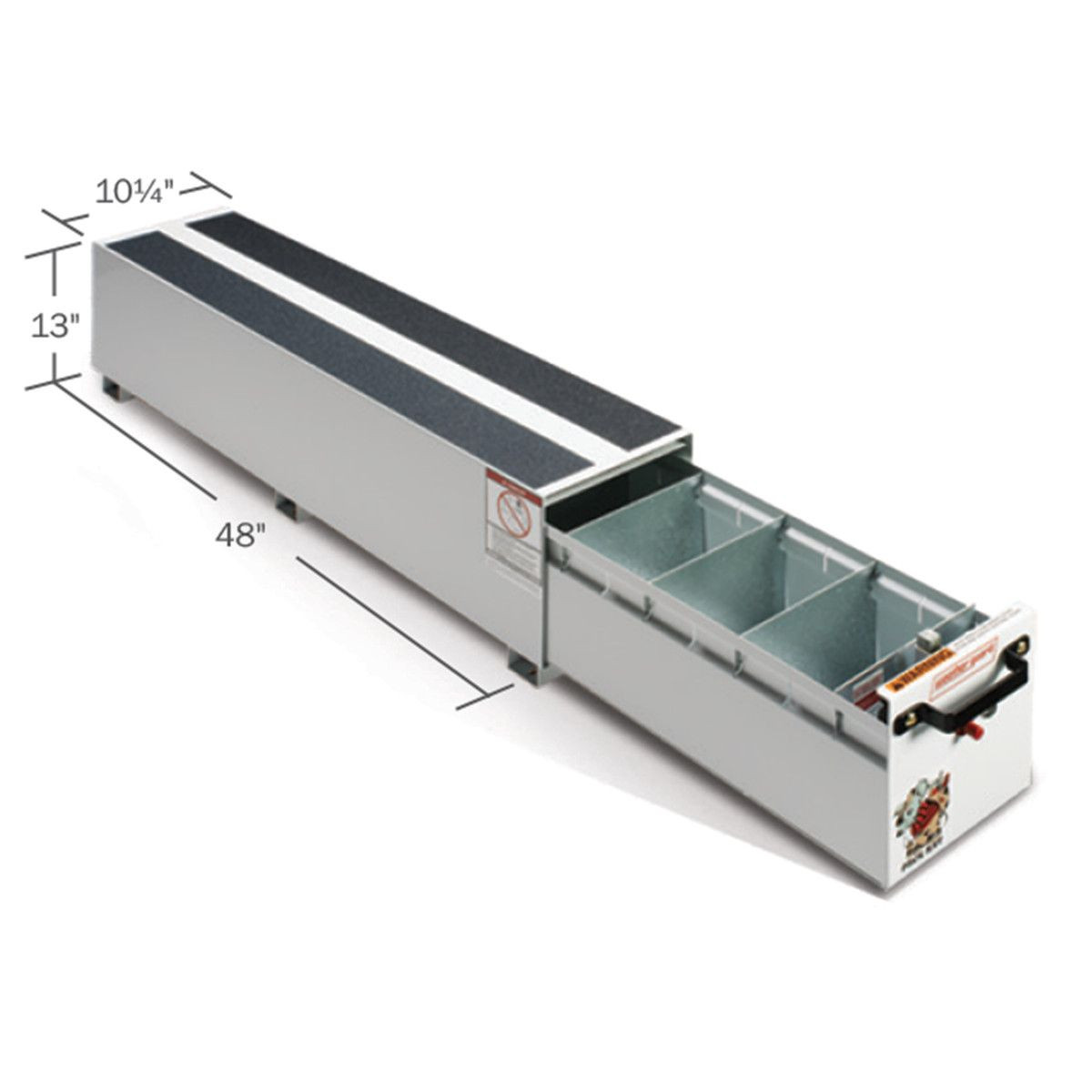 LadderProducts.com | Weather Guard PACK RAT® Drawer Unit 48" X 10" X 13" - Steel, White Finish