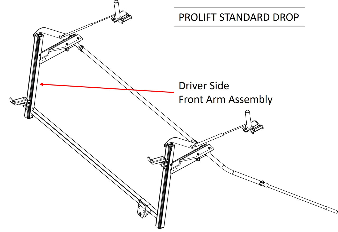 Adrian Steel ProLift Driver Side Front Arm Assembly 68013-W