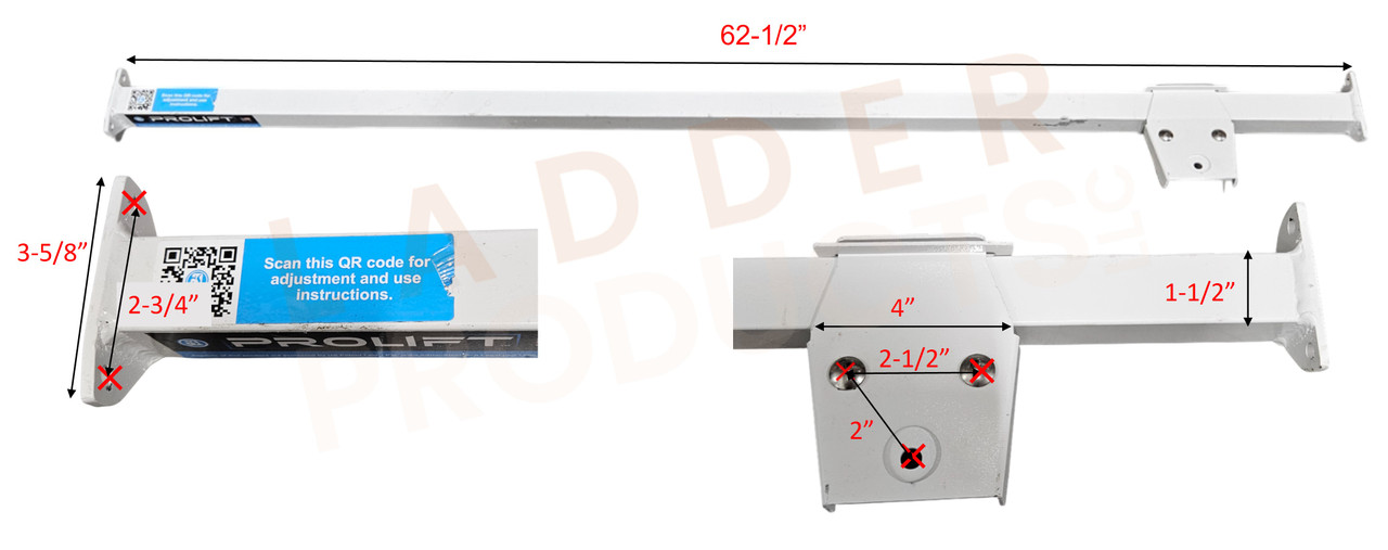 LadderProducts.com | Adrian Steel ProLift Driver Side 6' OS Bar W/ Latch Clamp 72697-W
