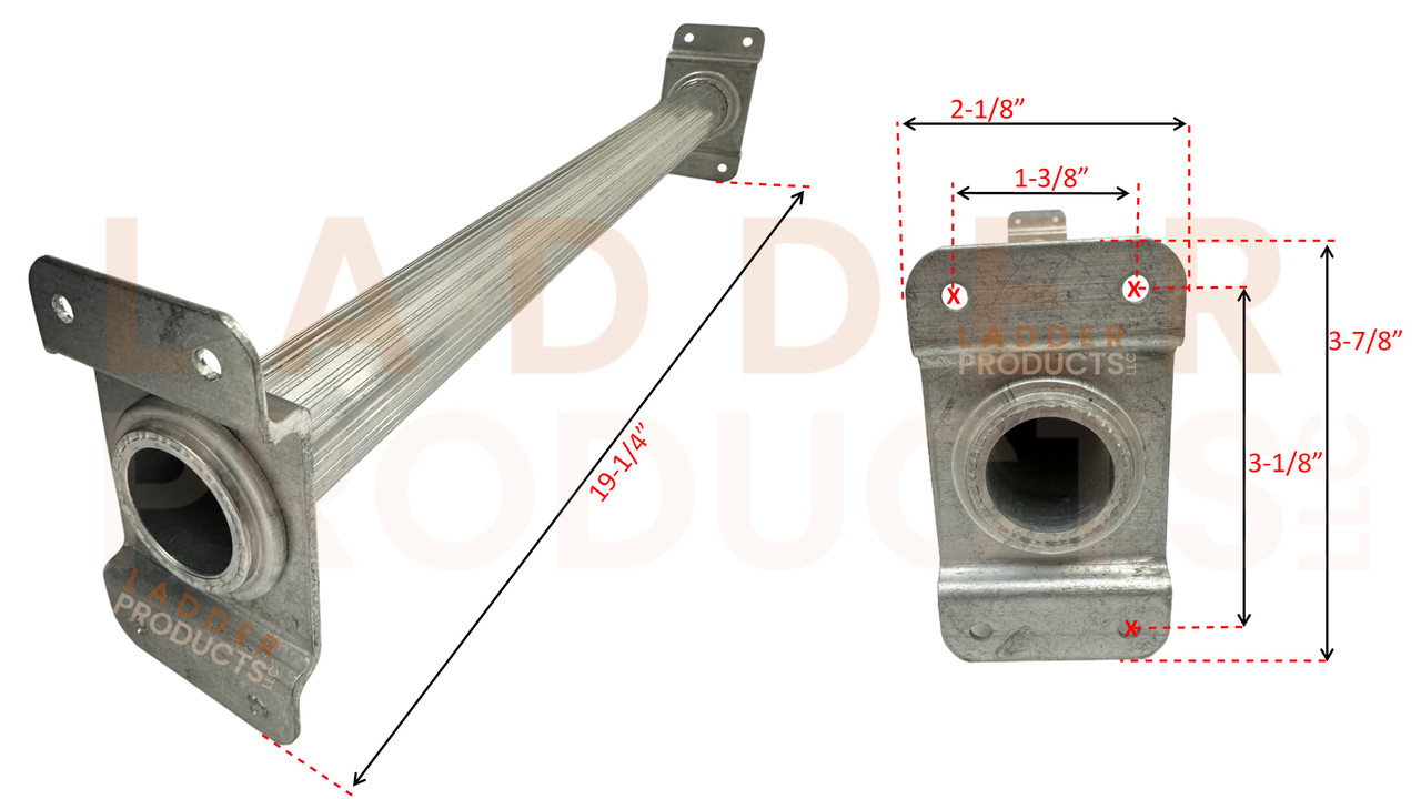 LadderProducts.com | Werner Round-Rung BASE #3 19-1/4" Combo Rung for 7800 Series Combo Ladder Dimensions