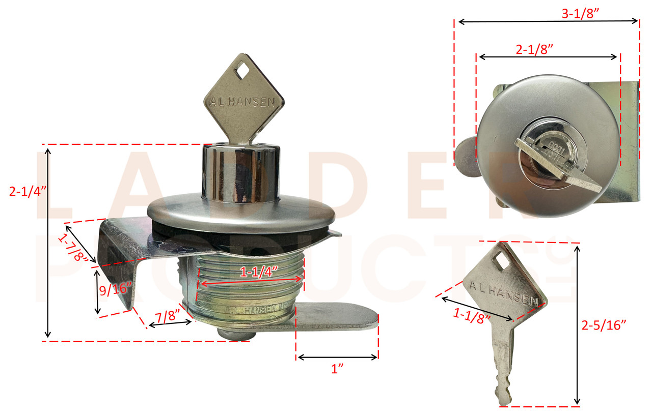 Adrian Steel 28333-0, Push Button Lock Cylinder for Adrian Steel