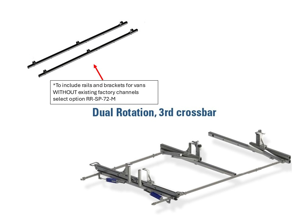 LadderProducts.com | Prime Design NextGen ErgoRack Dual Drop-Down Ladder Rack with Middle Crossbar for Mercedes Sprinter